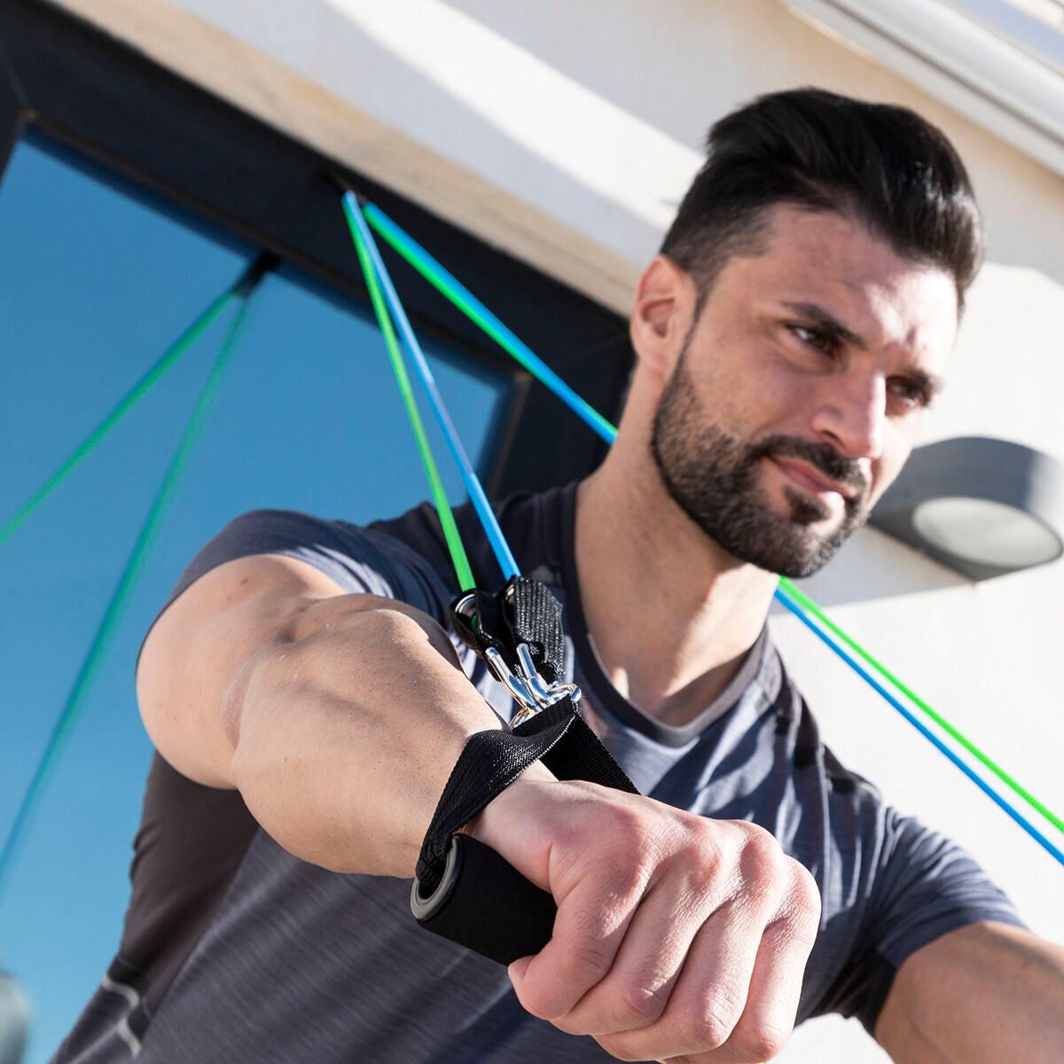 Resistance Bands Set 3 Levels with Accessories – Home Workout Fitness