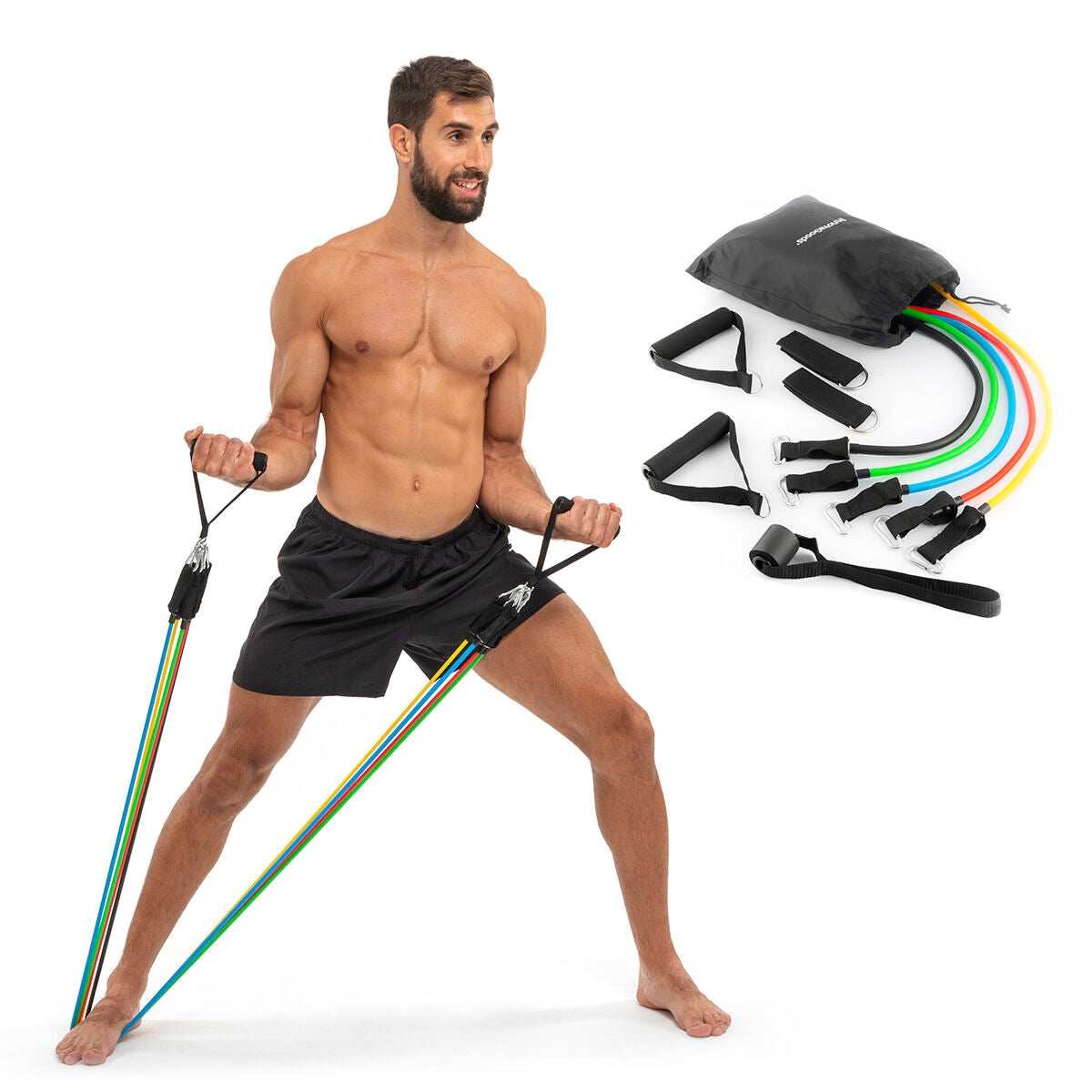 Resistance Bands Set 5 Levels with Accessories – Home Workout Fitness